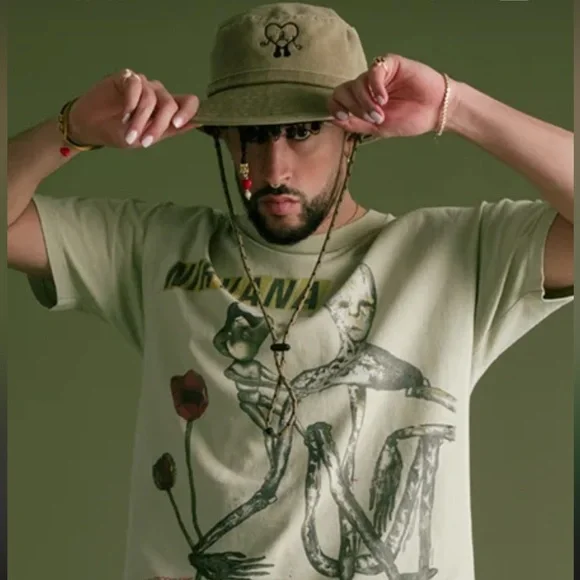 BAD BUNNY BUCKET HAT (Authentic from concert) Fans of Bad Bunny wear hat and a cap of Bad Bunny during his  main image 4